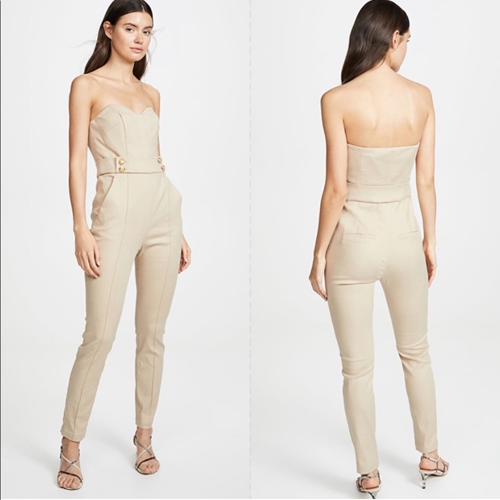 Veronica Beard Joanna Jumpsuit Khaki